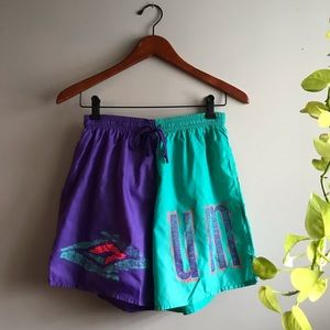 Vintage Umbro Shorts purple and teal!